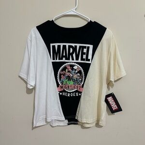 Marvel XL Three Tone Mightiest Heroes Crop Top